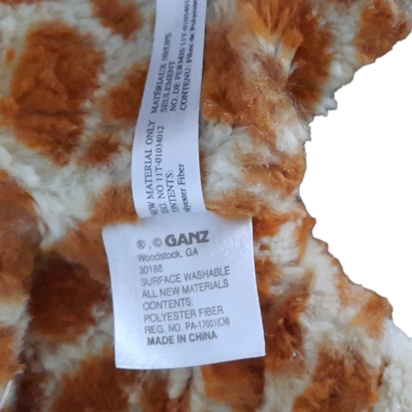 Baby Ganz Jamie Giraffe Flat-A-Pat Plush 16" Lovey Security Blanket SOFT! - Picture 4 of 5